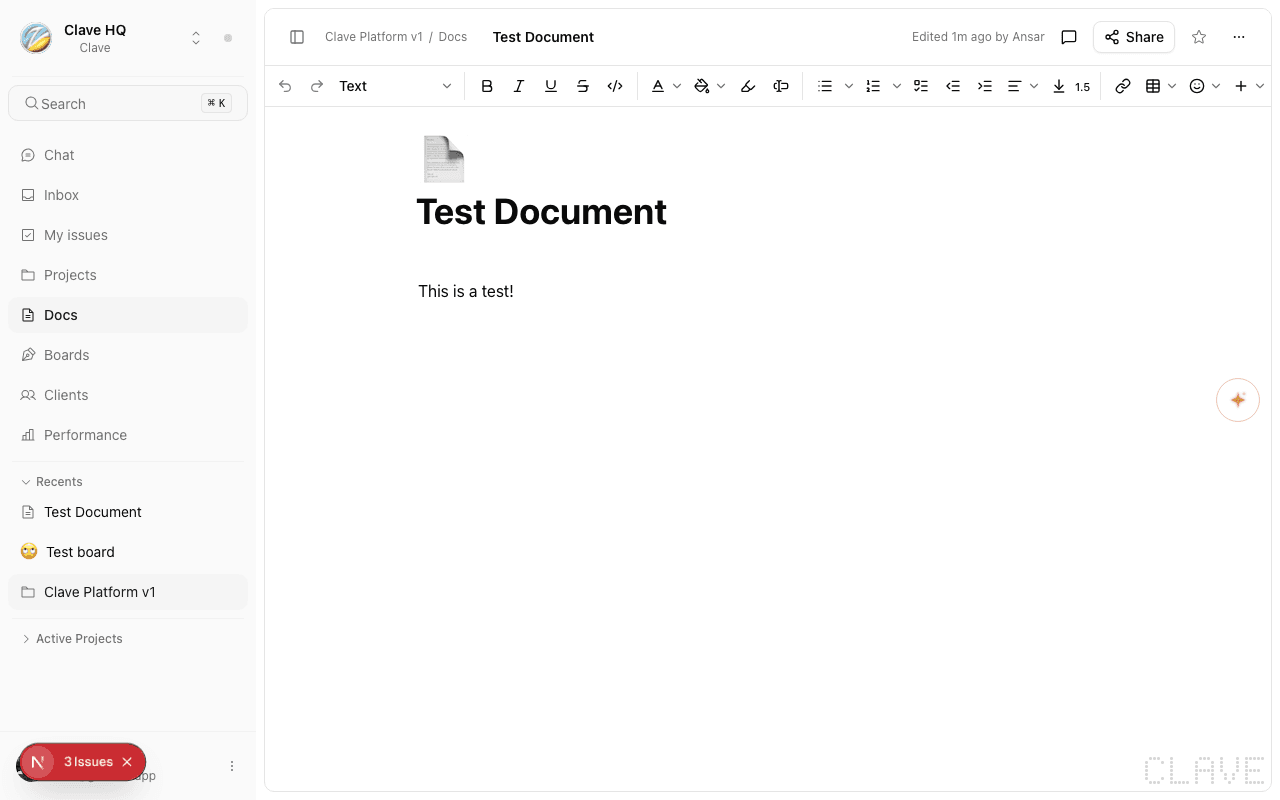 Inline AI selection toolbar