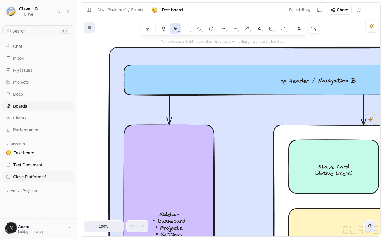 Comment pin on a whiteboard canvas